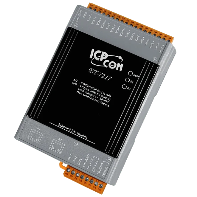 ET-7217 Ethernet I/O Module, 8-ch Analog Input, 4-ch Digital Output