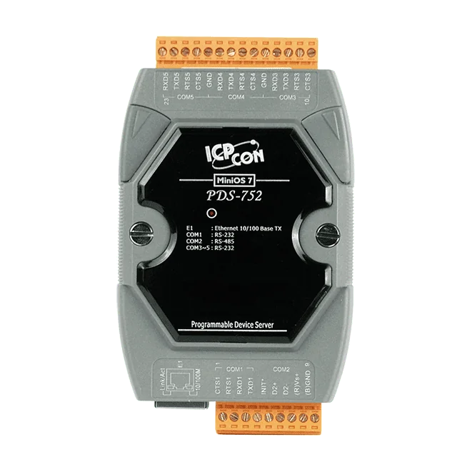 PDS-752 Programmable Serial-to-Ethernet Device Server, 4x RS-232/1x RS-485