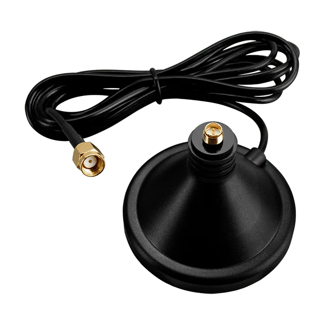 ANT-Base-02 Magnetic Base Antenna Mount, RP-SMA Male, 1.5 m Cable, 2.4 GHz