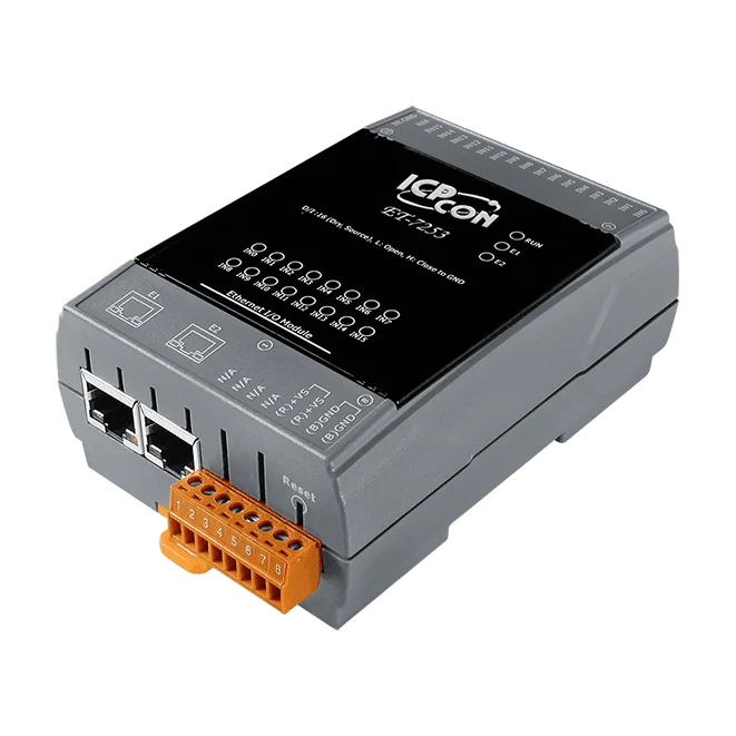 ET-7253 Ethernet I/O Module with 2-port Switch, 16-ch Digital Input