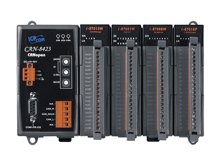 CAN-8423-G CANopen Slave Remote I/O Unit with 4 I/O Slots