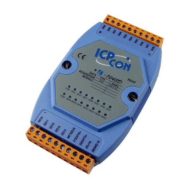 I-7043D 16-ch Sink DO Module with LED Display (DCON, Blue Cover)