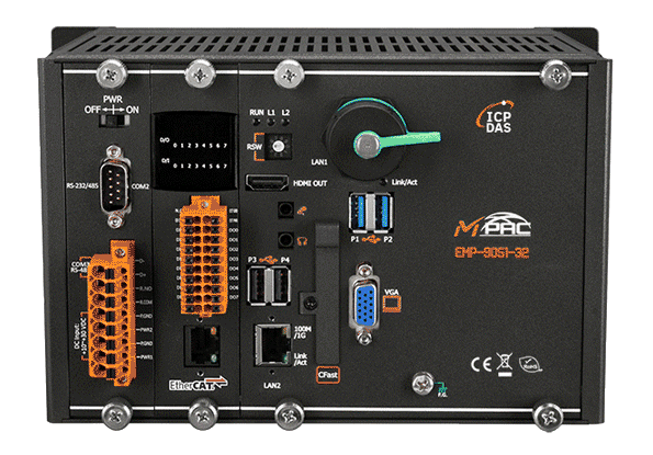 EMP-9051-32 EtherCAT Master PAC, 32-axis Motion Control, Win10 IoT