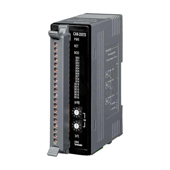 CAN-2057D DeviceNet Slave I/O Module, 16-ch Isolated NPN Digital Output