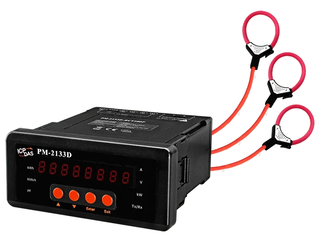 PM-2133D-RCT500P Modbus RTU 3-Phase Power Meter, 500 A Rogowski Coil CT
