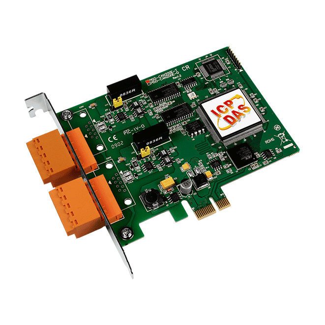 PEX-CAN200i-T 2-Port Isolated CAN Bus PCI Express Card, 5-pin Screw Terminal