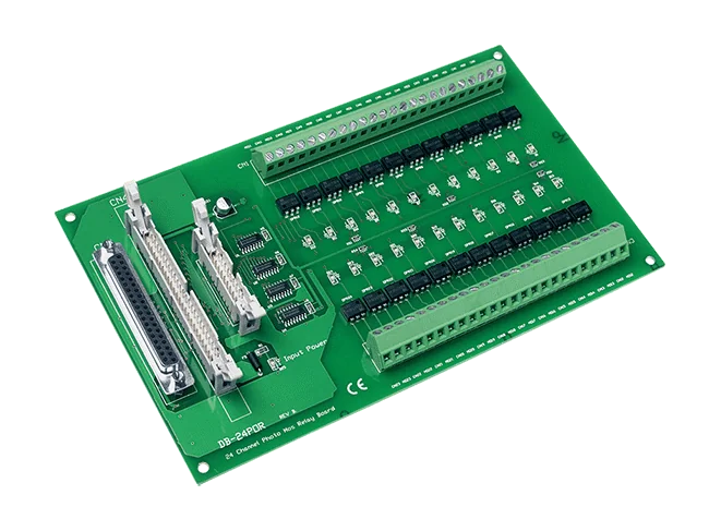 DB-24POR/D/DIN 24-ch PhotoMOS Relay Daughter Board, DIN-rail Mounting