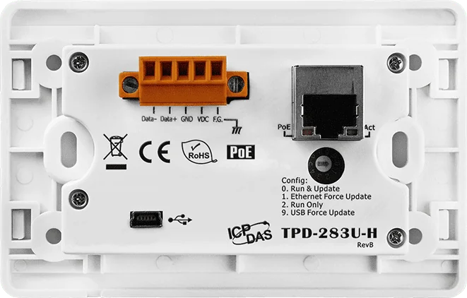 TPD-283U-H 2.8-inch Touch HMI with PoE Ethernet and RS-485