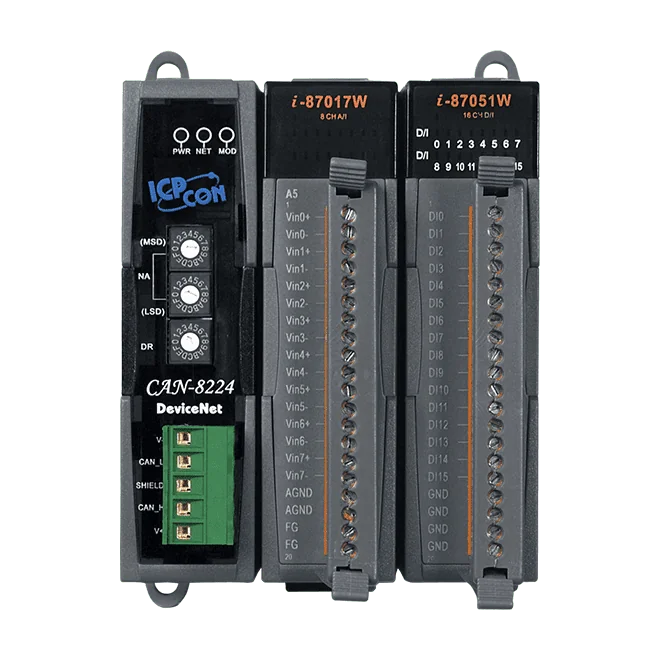 CAN-8224-G DeviceNet Remote I/O Unit, 2 I/O Expansion Slots