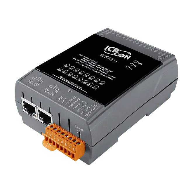 ET-7255 Ethernet I/O Module, 8-ch DI, 8-ch DO, 2-port Switch
