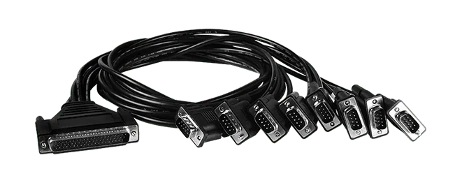 CA-9-6210 DB62 Male to 8 x DB9 Male Cable [RS-232], 1M
