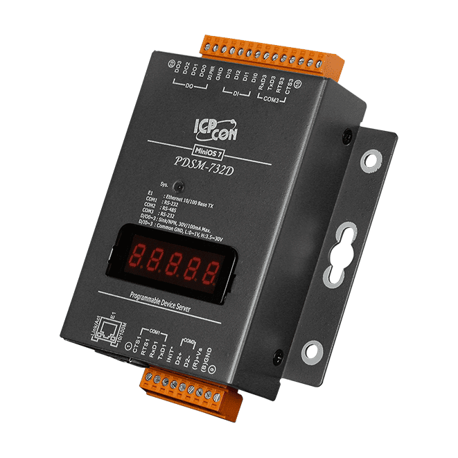 PDSM-732D Programmable Serial-to-Ethernet Device Server, 2x RS-232 and 1x RS-485