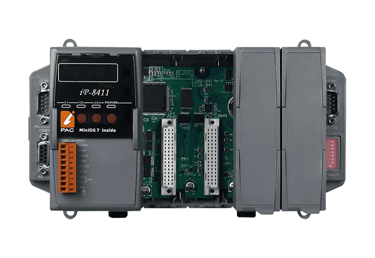 iP-8411 4-Slot Serial PAC with 80186 80 MHz CPU and MiniOS7