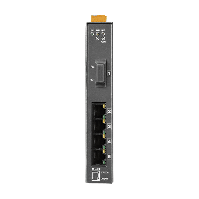 NSM-205AFCS-60T Unmanaged Fiber Ethernet Switch, 4-Port + 1 x 100Base-FX SC