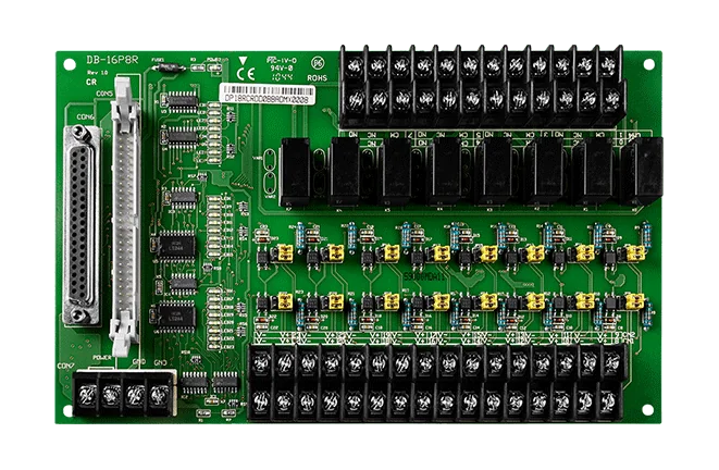 DB-16P8R/D Daughter Board, 16-ch Isolated Digital Input & 8-ch Relay Output