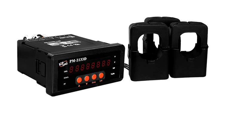 PM-2133D-360P 3-Phase Power Meter, Modbus RTU with 300 A Clip-on CT