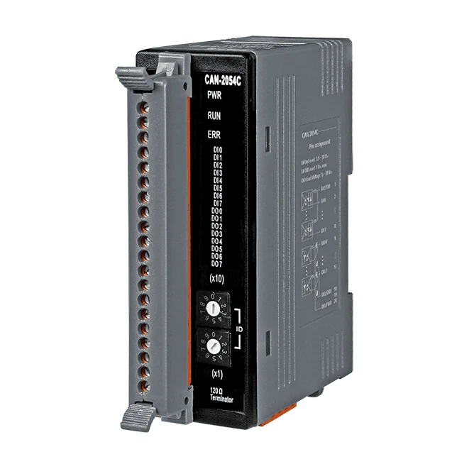 CAN-2054C CANopen Slave I/O Module, 8-ch Isolated DI and 8-ch Isolated DO