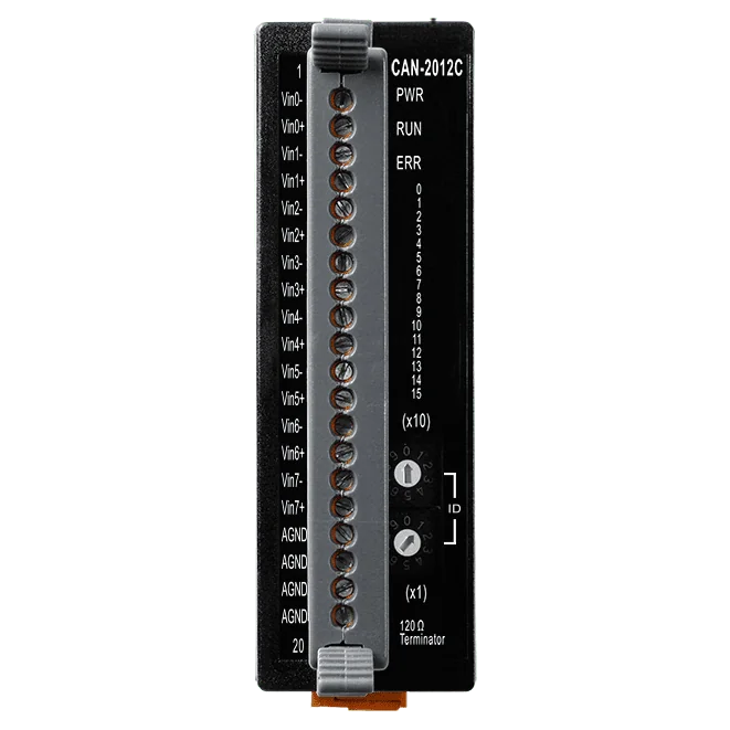 CAN-2012C CANopen Slave Module, 16-bit 16-ch Analog Input