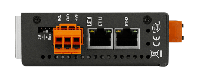 PET-2224 PoE I/O Module, 4-ch Analog Output, 2-port Ethernet Switch