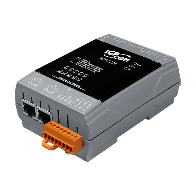 ET-7224 Ethernet I/O Module, 4-ch AO, 5-ch DI, 5-ch DO with 2-port Switch