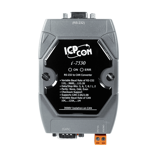 I-7530-G RS-232 to CAN Converter, 3000 VDC Isolated CAN Port