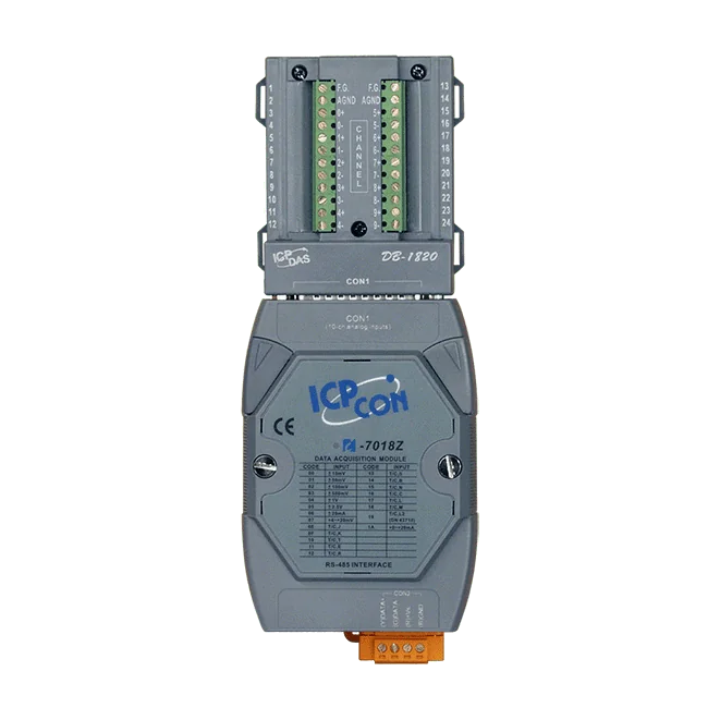 I-7018Z-G/S 10-ch Thermocouple Input Module using DCON Protocol (Gray Cover)