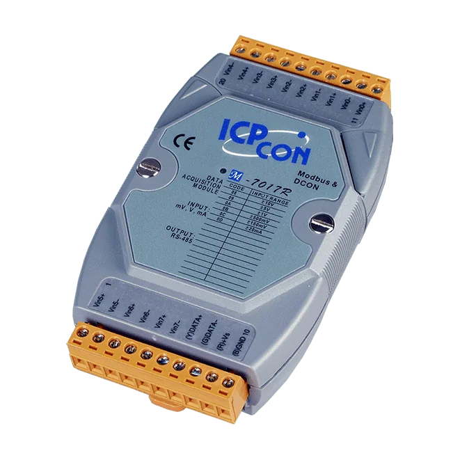 M-7017R-G 8-ch Analog Input Module, High Voltage Protection, Modbus RTU/DCON