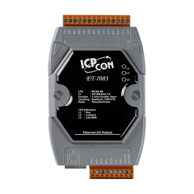 ET-7083 Ethernet I/O Module, 3-ch 32-bit Encoder/Counter Input