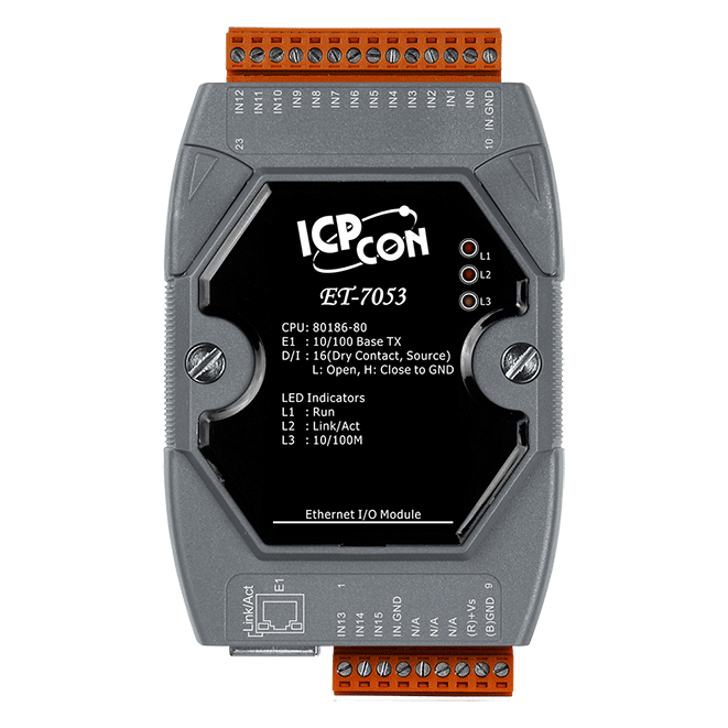 ET-7053 Ethernet I/O Module, 16-ch Digital Input/Counter