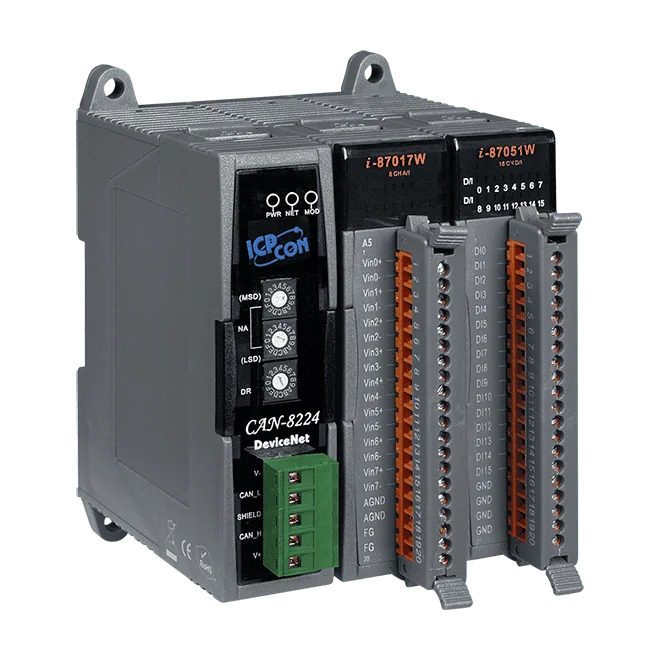 CAN-8224-G DeviceNet Remote I/O Unit, 2 I/O Expansion Slots