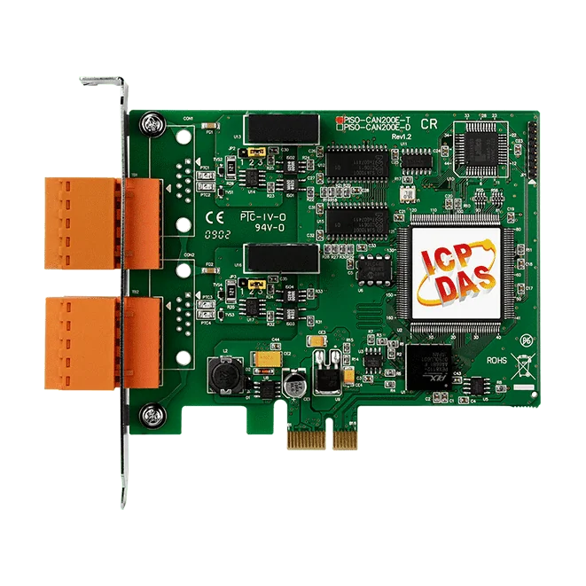 PEX-CAN200i-T 2-Port Isolated CAN Bus PCI Express Card, 5-pin Screw Terminal