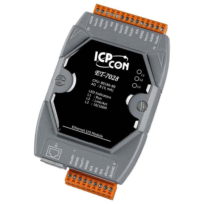 ET-7028 Ethernet I/O Module, 8-ch Analog Output