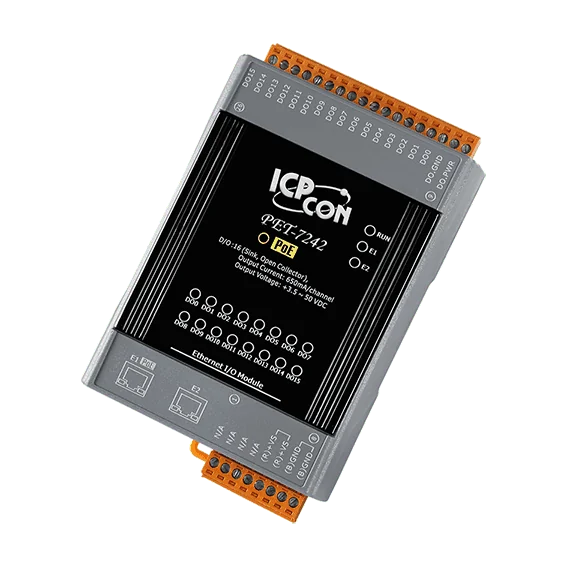 PET-7242 PoE I/O Module, 16-ch Sink-type Digital Output with 2-port Switch