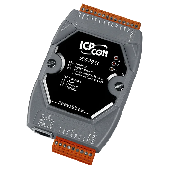 ET-7053 Ethernet I/O Module, 16-ch Digital Input/Counter