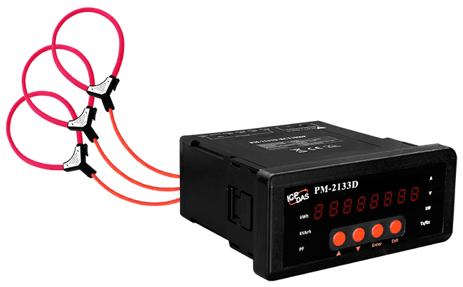 PM-2133D-RCT2000P 3-Phase Power Meter, 2000A Rogowski Coil, Modbus RTU