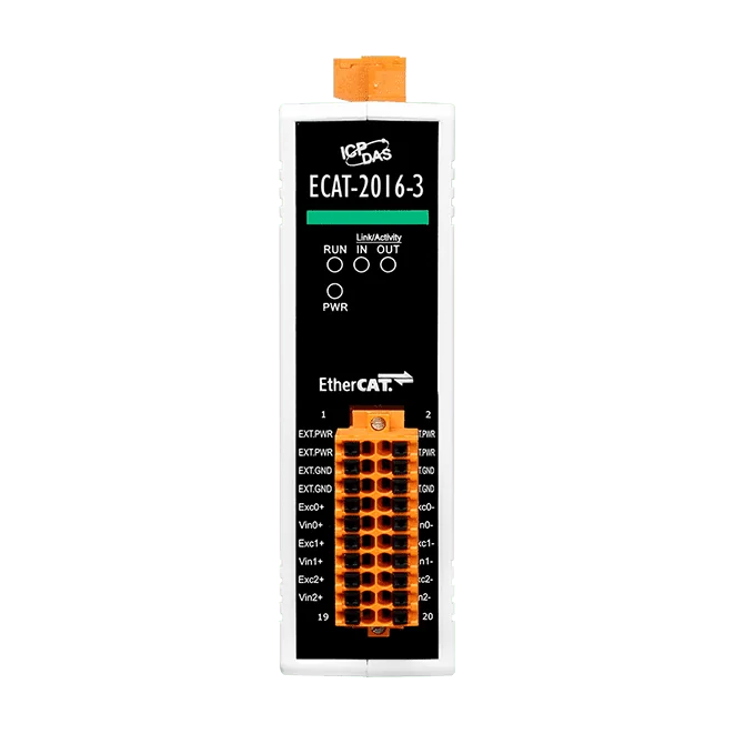 ECAT-2016-3 EtherCAT SubDevice Module, 3-ch 16-bit Strain Gauge Input