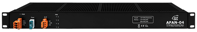 AFAN-04 1U 4-Way Hot-Swap Cooling Fan Module with Fan Fault Relay Alarm