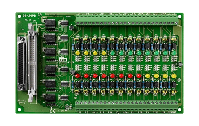 DB-24PD/DIN 24-ch Optically Isolated Digital Input Board, DIN-rail