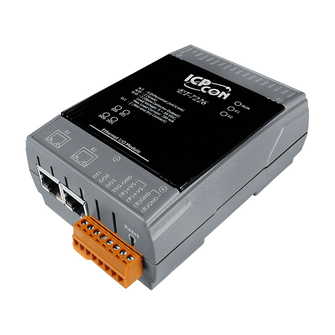 ET-7226 Ethernet I/O Module with 2-port Switch, 6-ch AI, 2-ch AO, 2-ch DI/DO