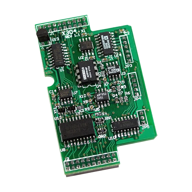 X304 X-board, 3-ch ±5 V Analog Input, 1-ch Analog Output, 4-ch DI/DO