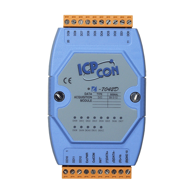 I-7042D 13-ch Isolated Digital Output Module with LED Display, DCON